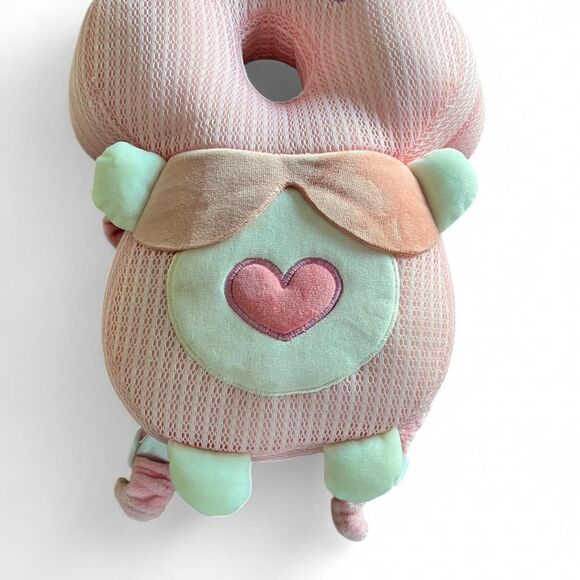 👶 Cute Pink Bunny Baby Head Protector Backpack Safety Pillow Pad - Picture 4 of 6